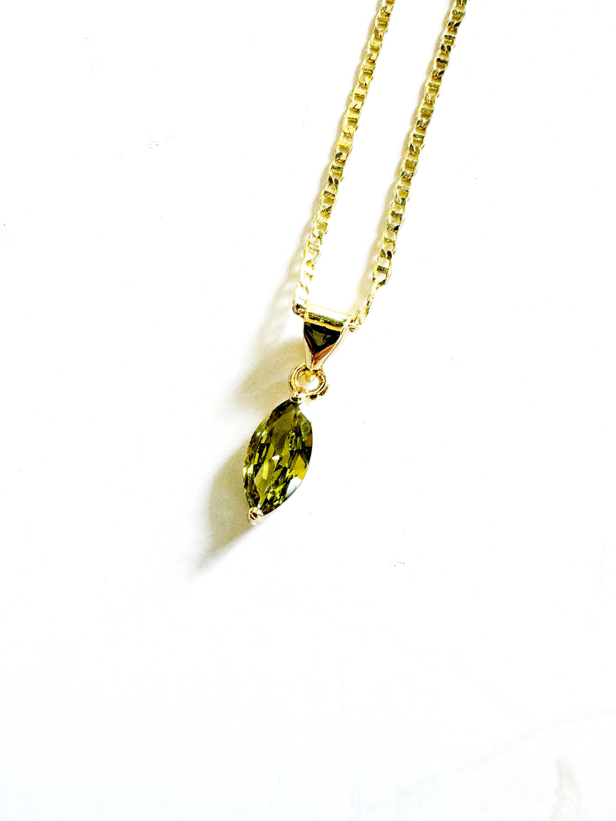 EDIE: Mariner / Green Chain Necklace