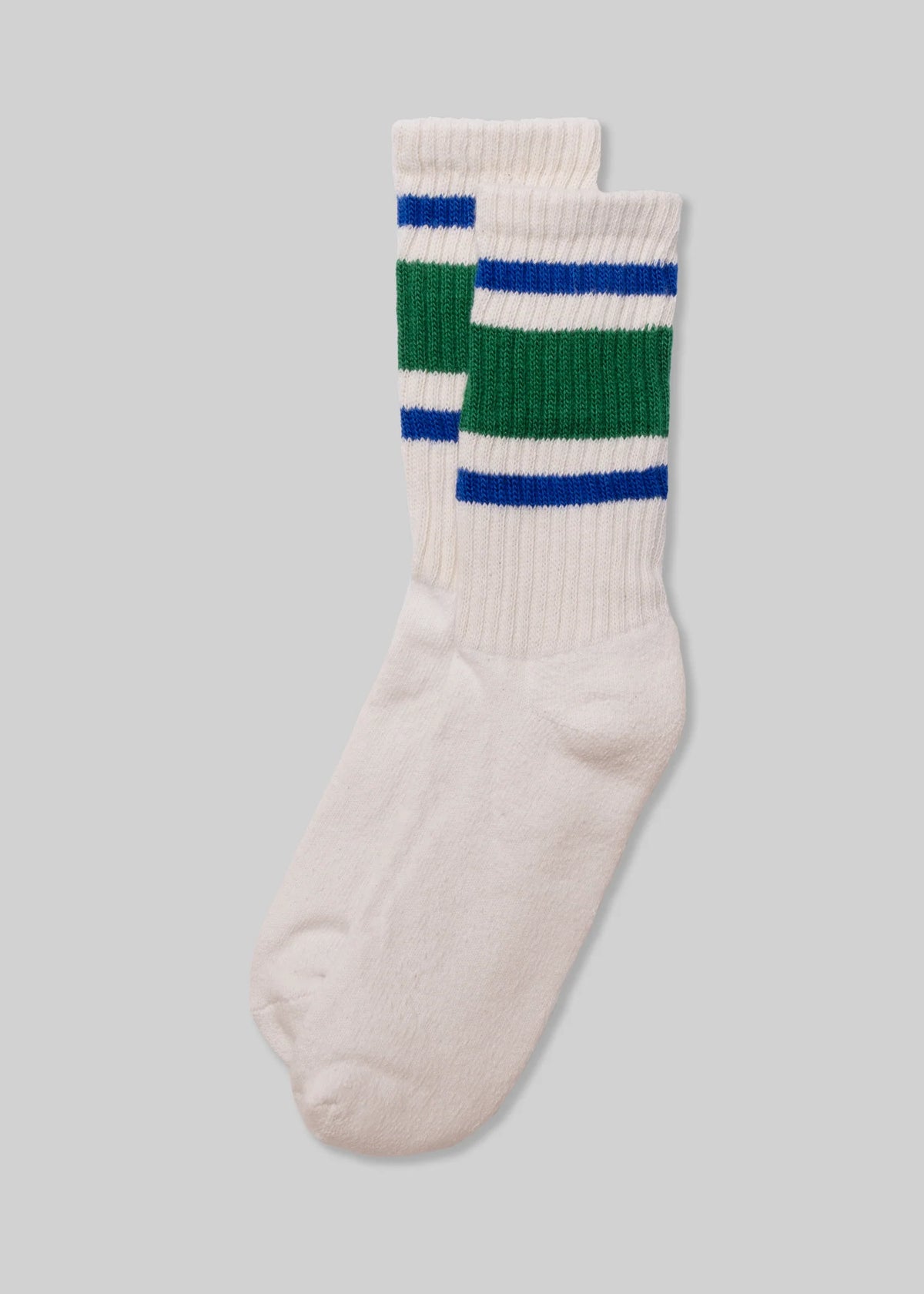 The Retro Stripe Crew - Kelly Green/Royal