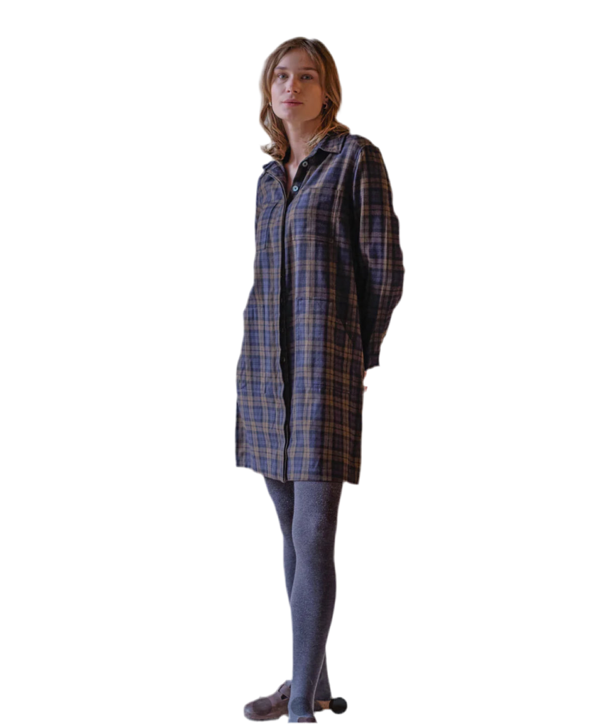 Ocean Shirt Dress Check