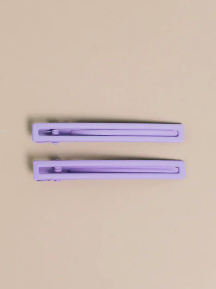 Leia Hair Clips Set - Lilac