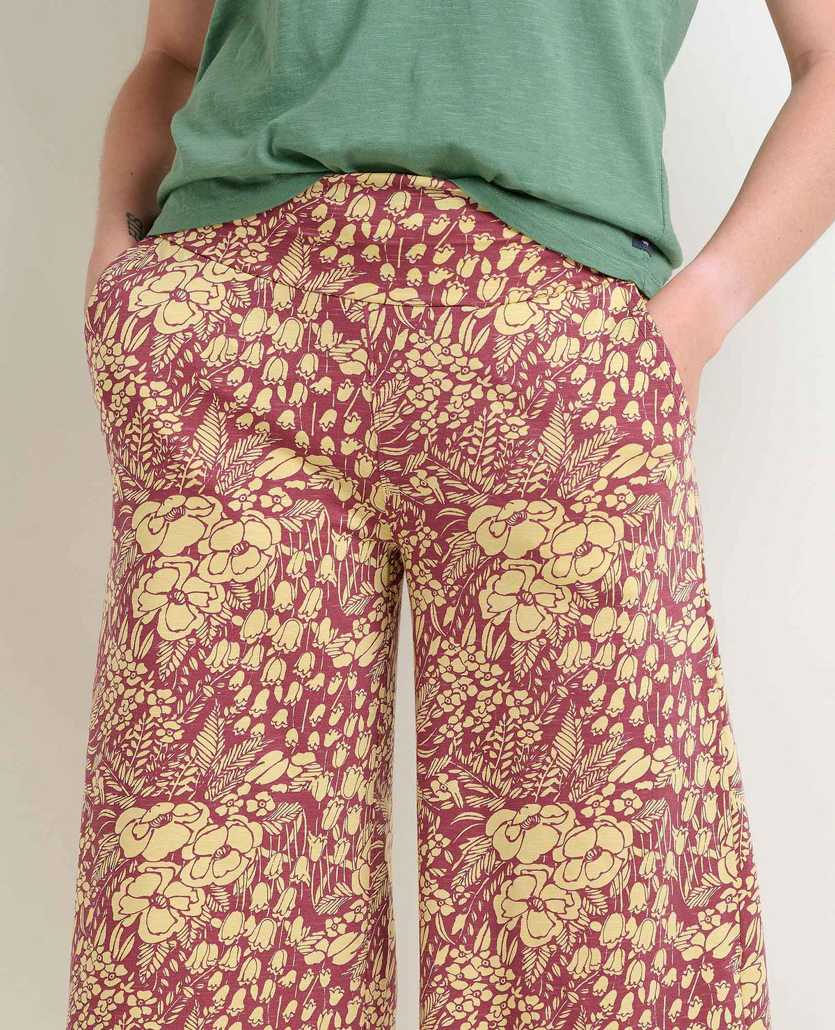 Chaka Wide Leg Pant (Purple Agate Garden Print)