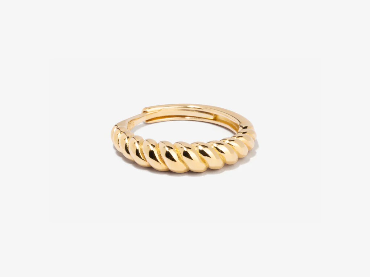 Twisted Adjustable Ring in 14K Gold