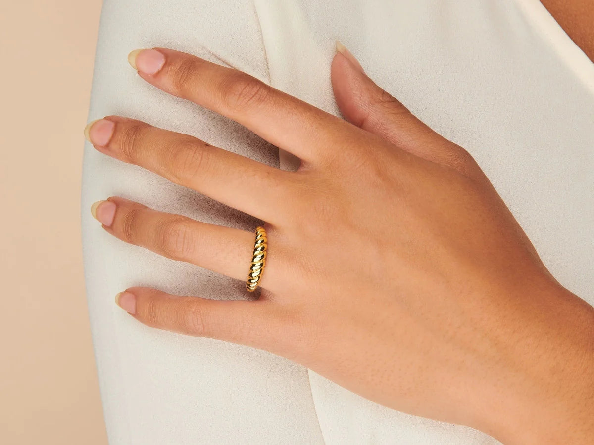 Twisted Adjustable Ring in 14K Gold