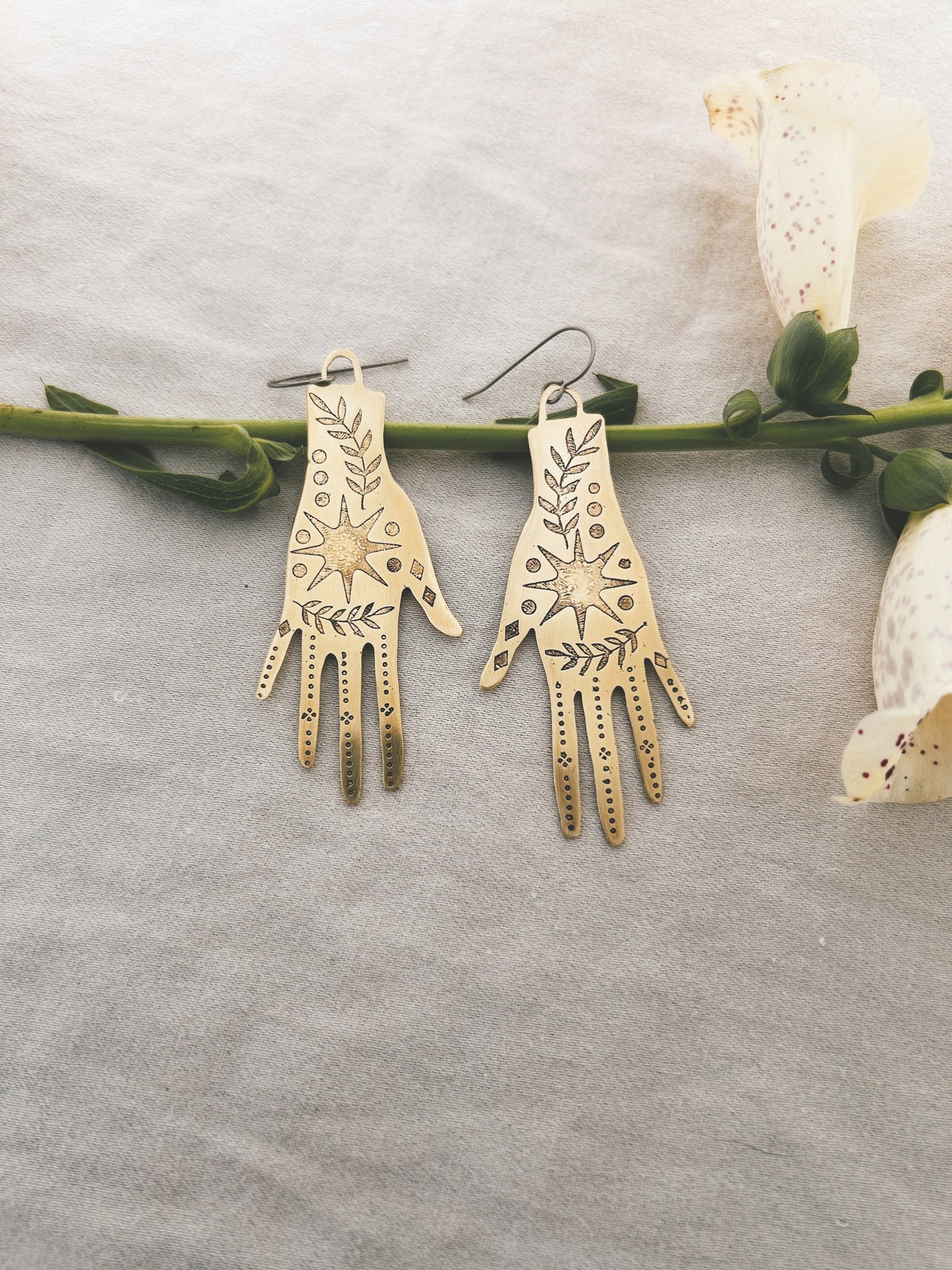 Sun Hand Earrings