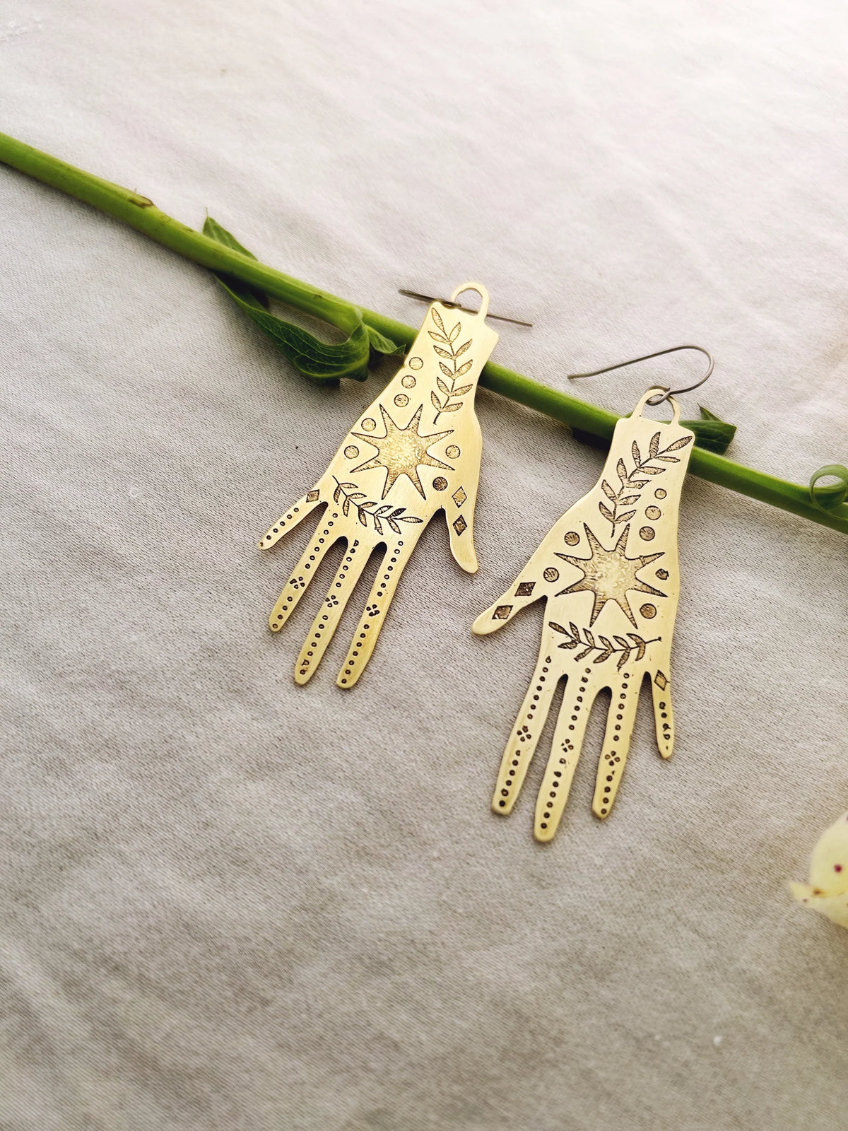 Sun Hand Earrings