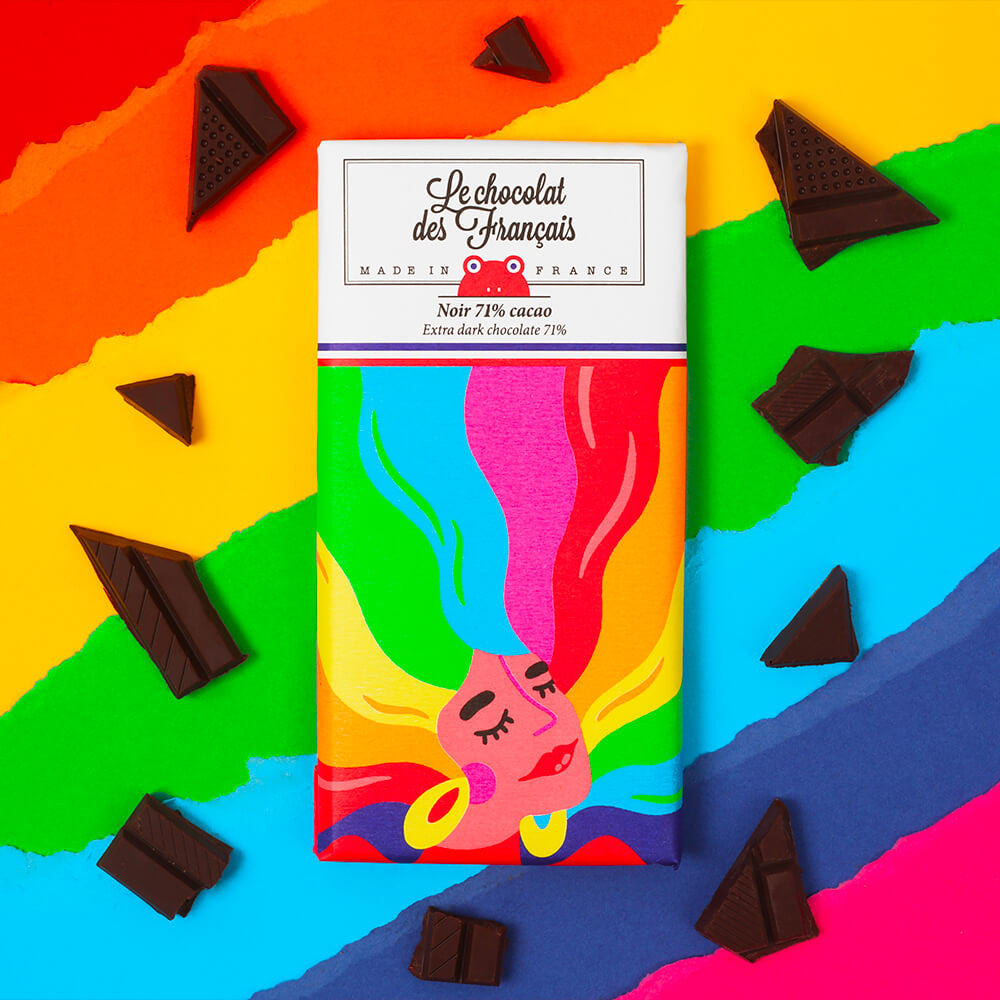 Choc De Francais Rainbow  extra Dark 71%