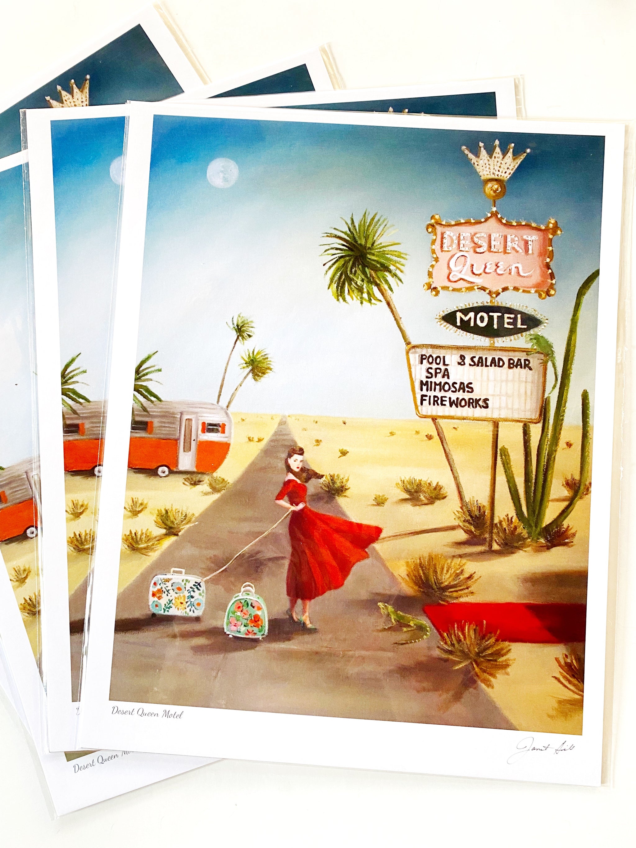 Desert Queen Motel Art Print 8.5x11 - Thunder Moon Collective