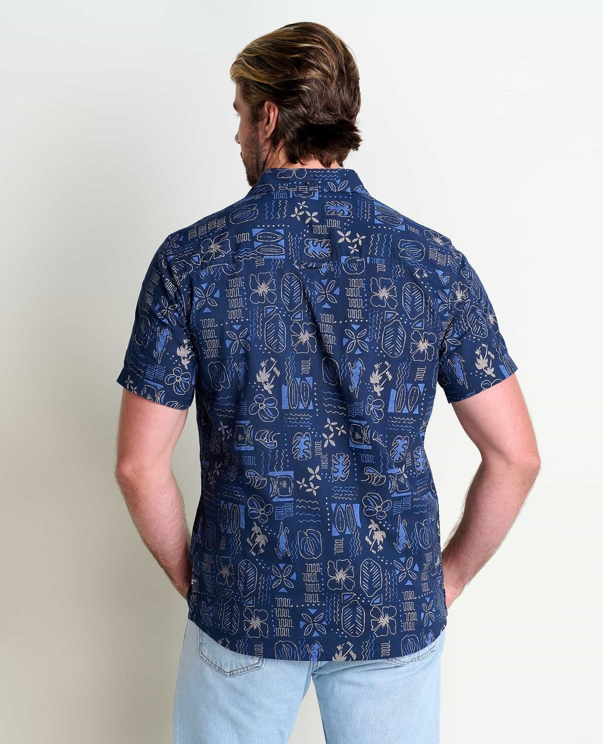 Mattock II SS Shirt (Chicory Woodblock Print)