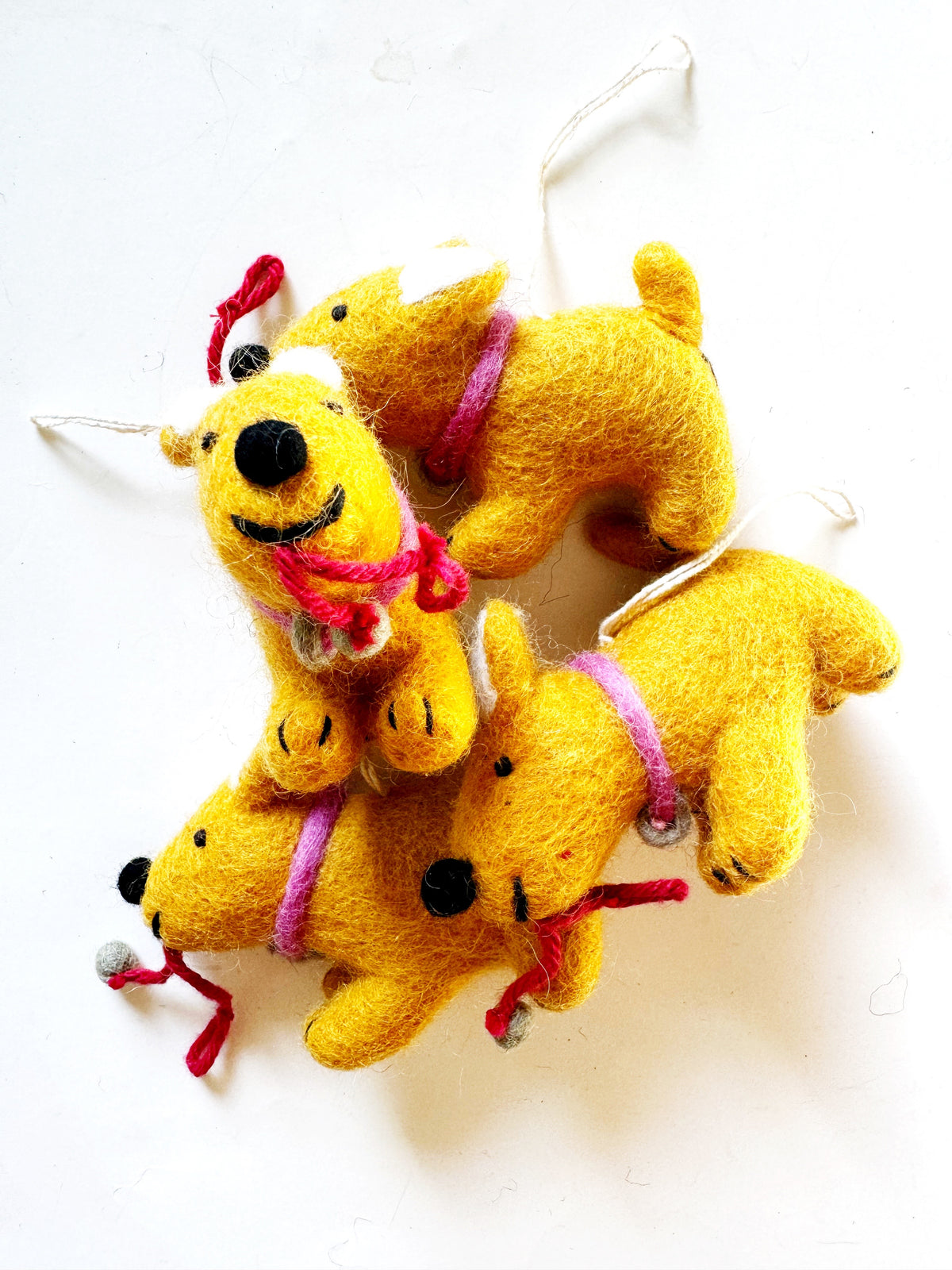 Handmade Felt: “Ginger” Dog Ornament