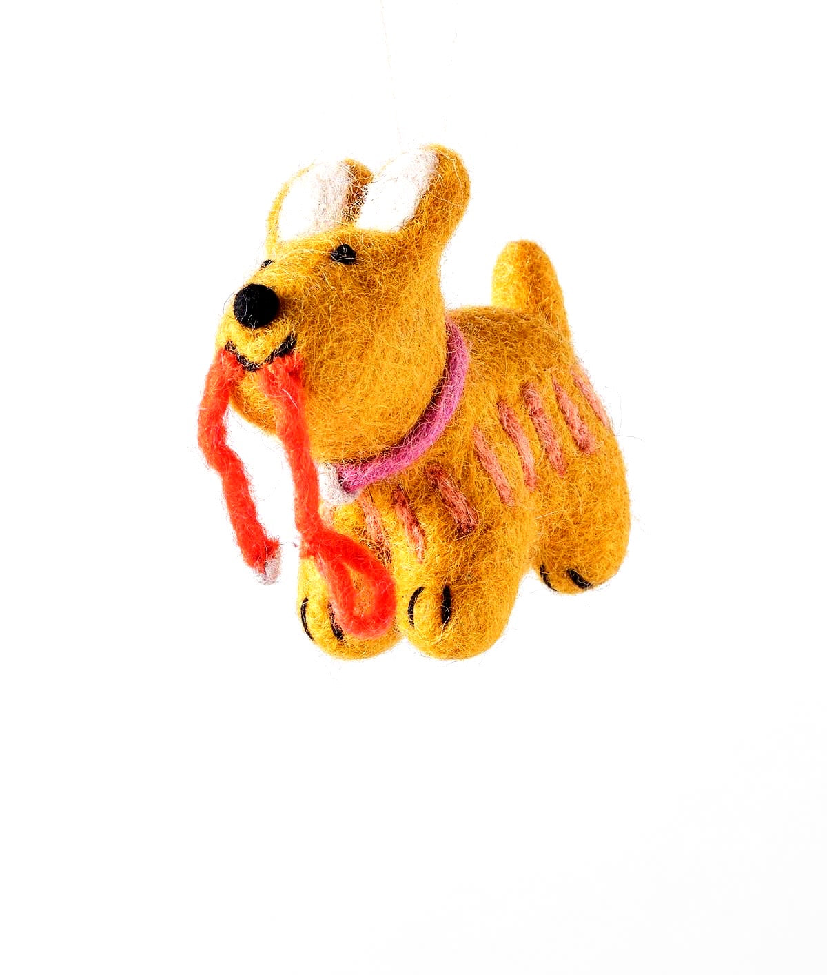 Handmade Felt: “Ginger” Dog Ornament