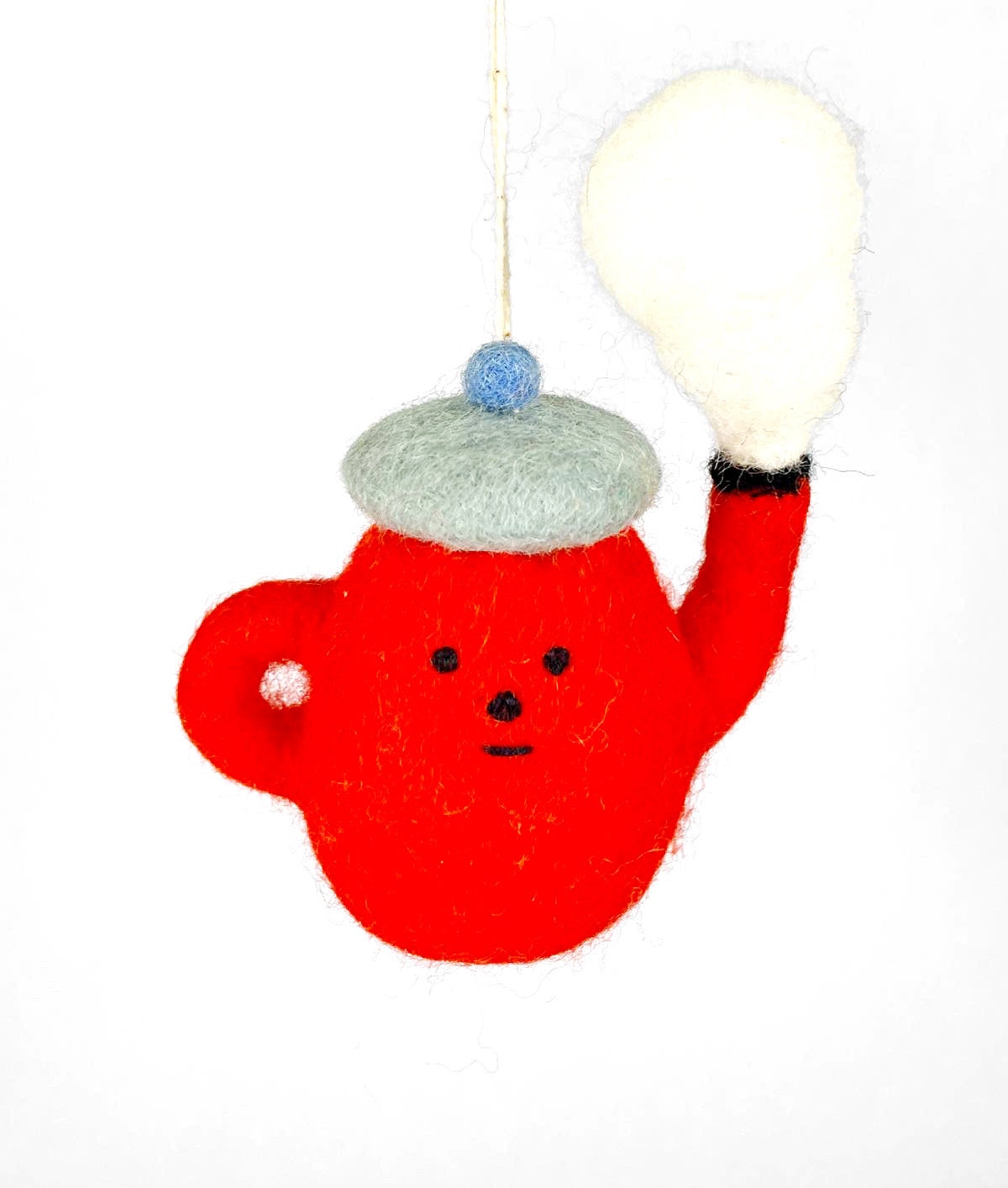 Handmade Felt:  “Teapot” Ornament