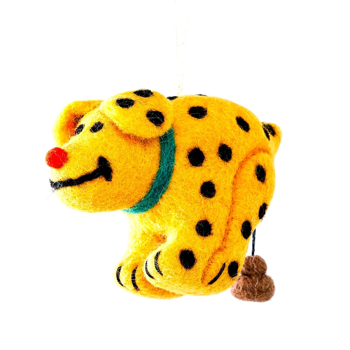 Handmade Felt: “Len” Pooping Dog Ornament