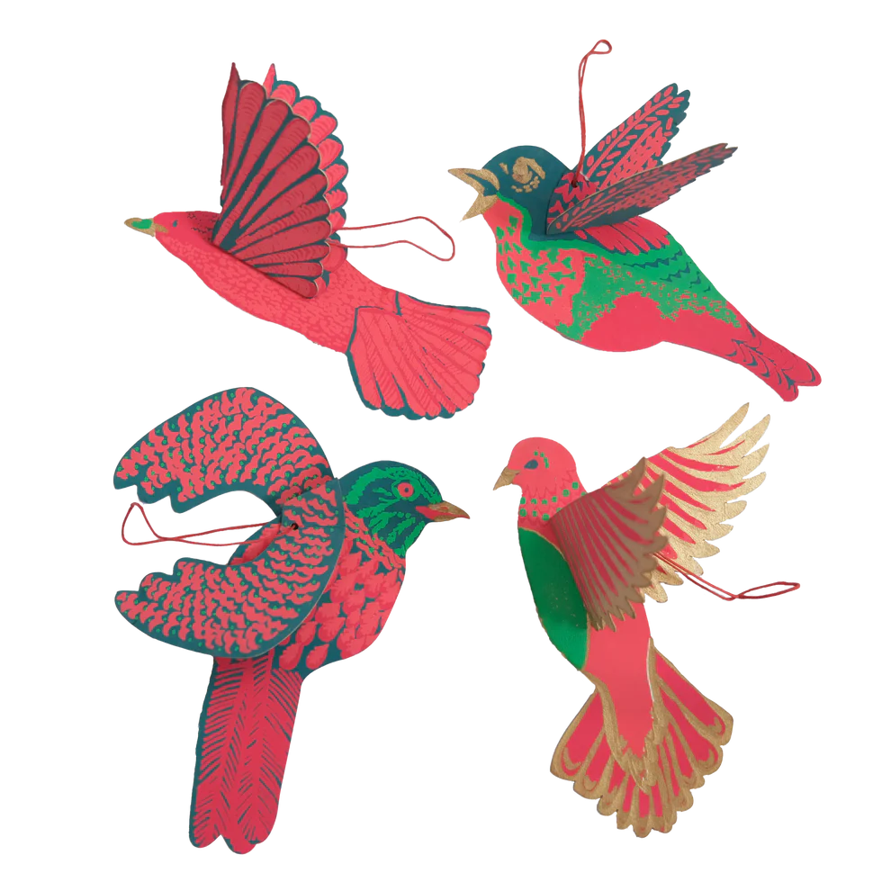 Party Birds Paper Ornaments