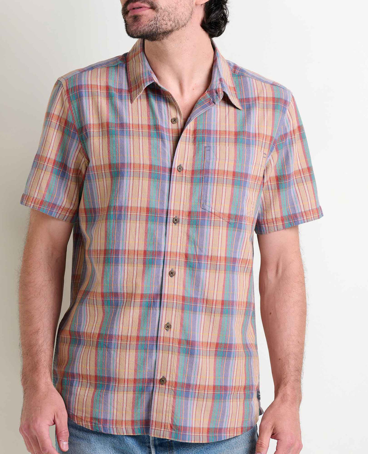 M Airscape SS Shirt - Aster Plaid