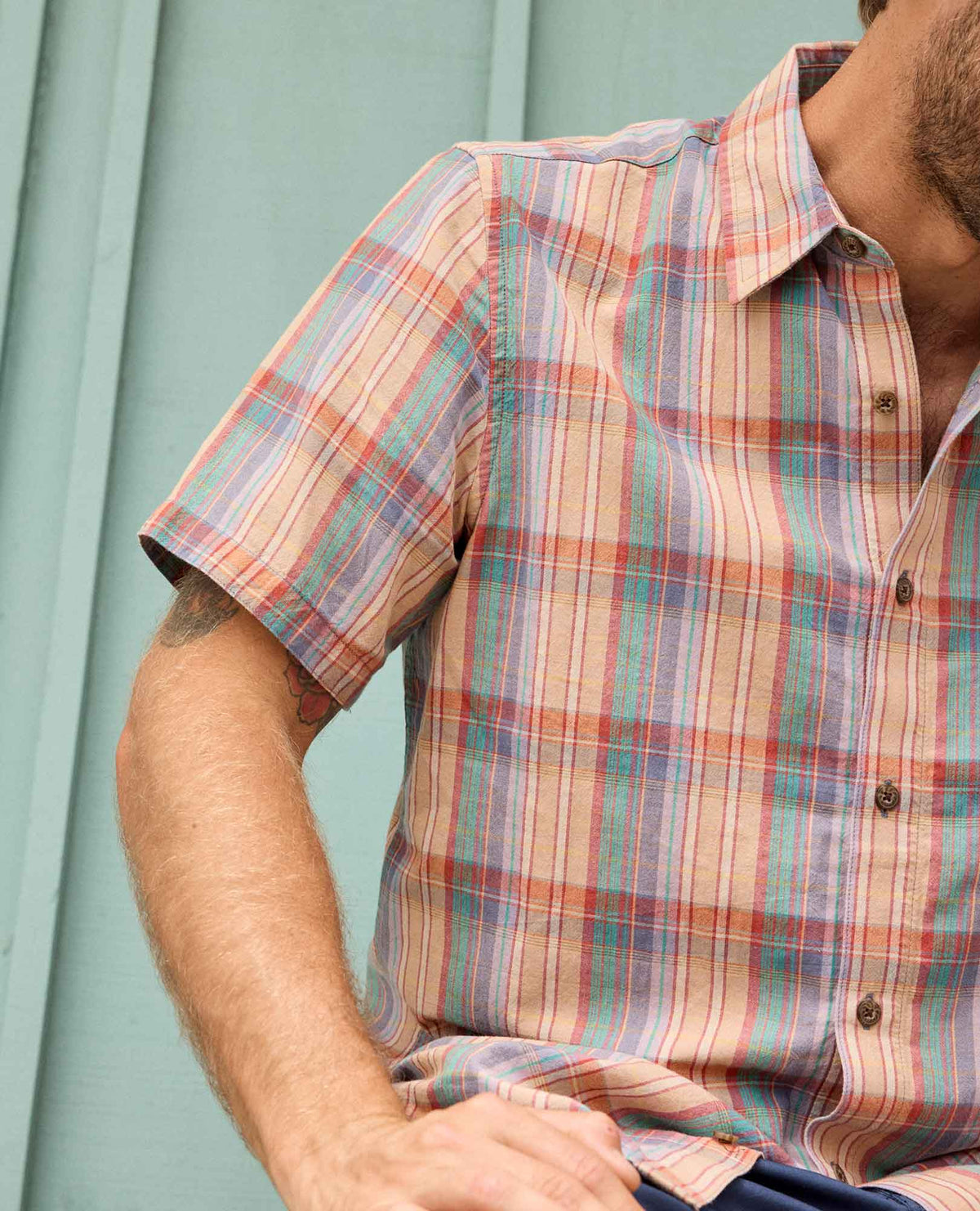 M Airscape SS Shirt - Aster Plaid