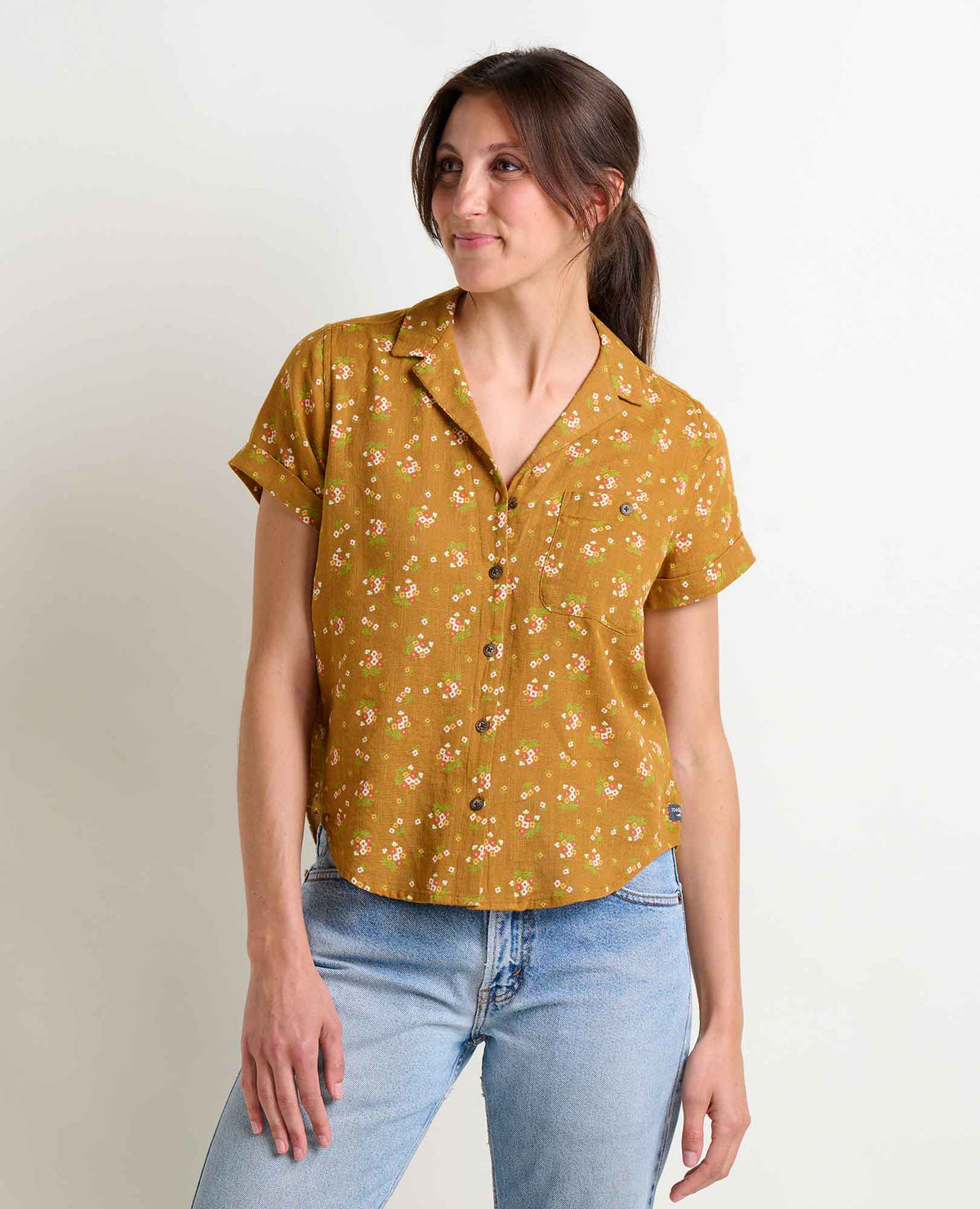 Camp Cove SS Shirt - Kelp Floral Print