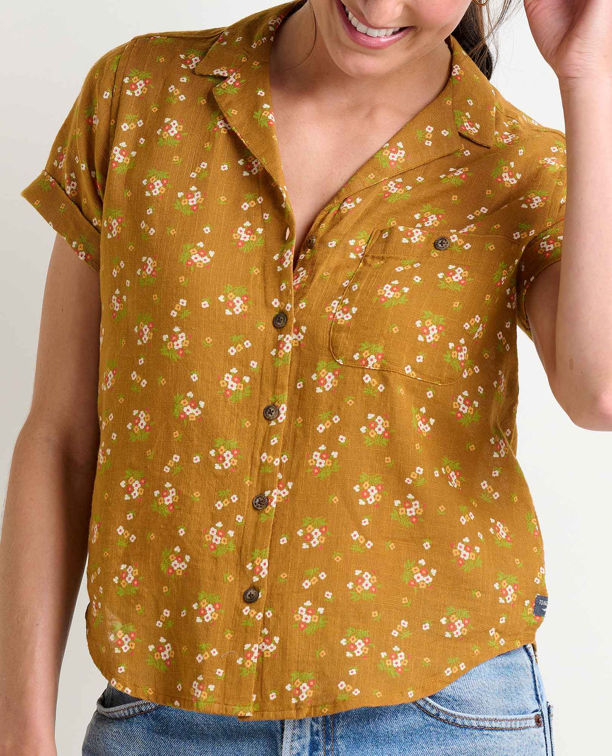 Camp Cove SS Shirt - Kelp Floral Print