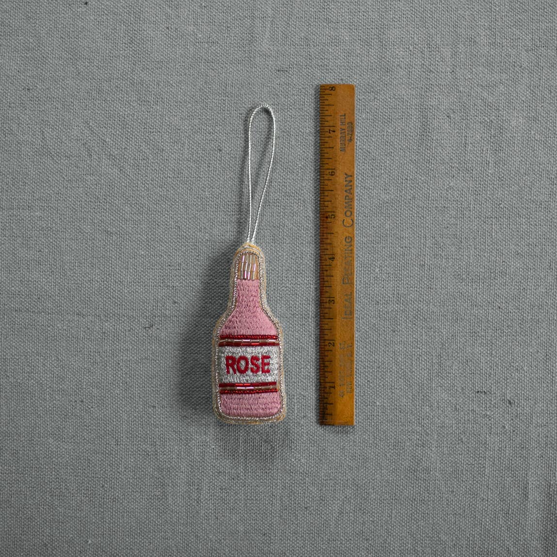 Rose Bottle, Cotton, Embellished Ornament