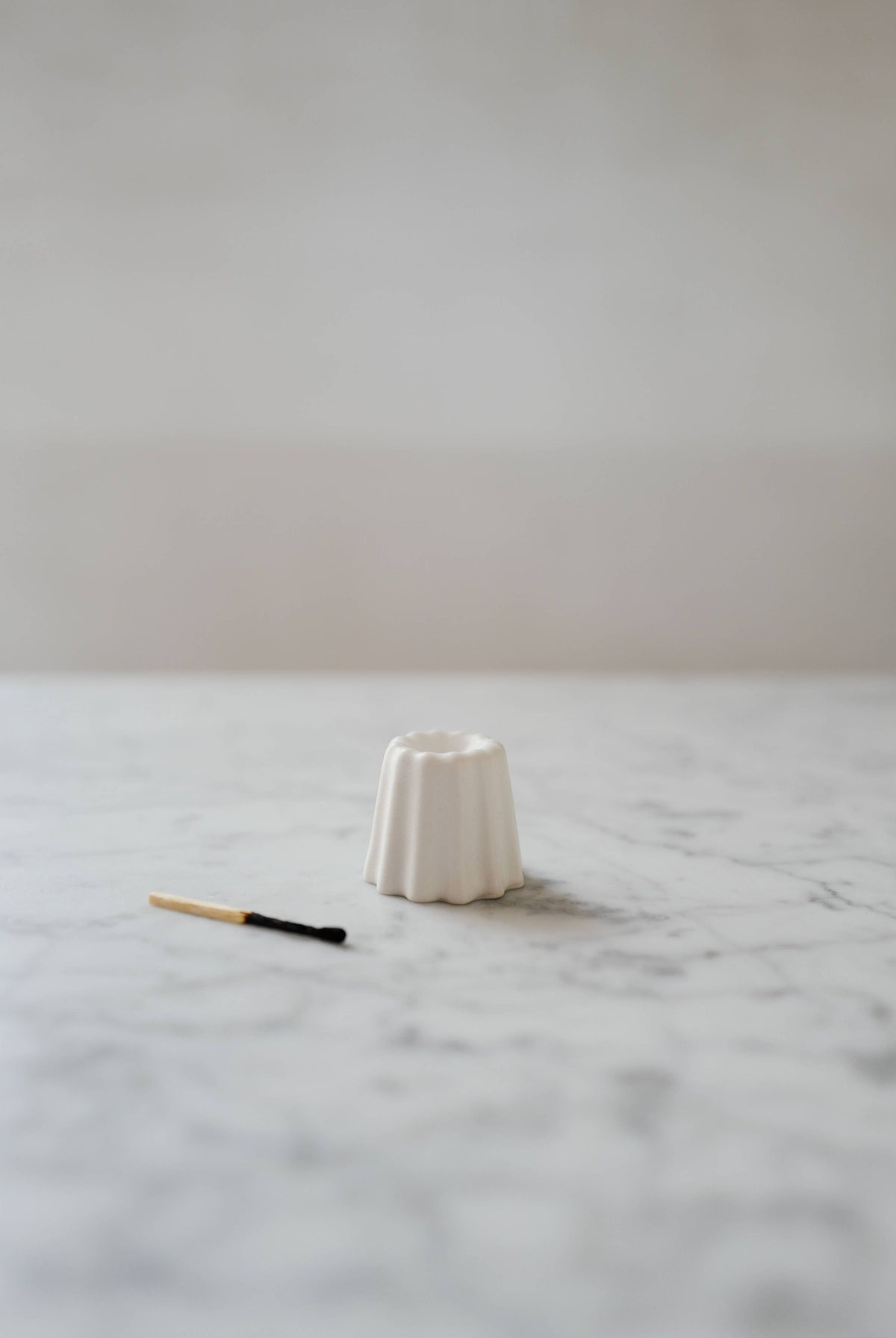 Porcelain Candle Holder: Matte White