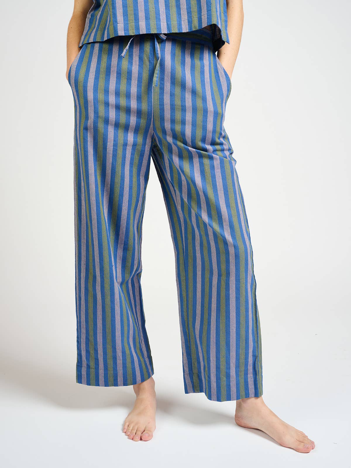 Emmy Drawstring Pant Lavender Stripe: Lavender Stripe