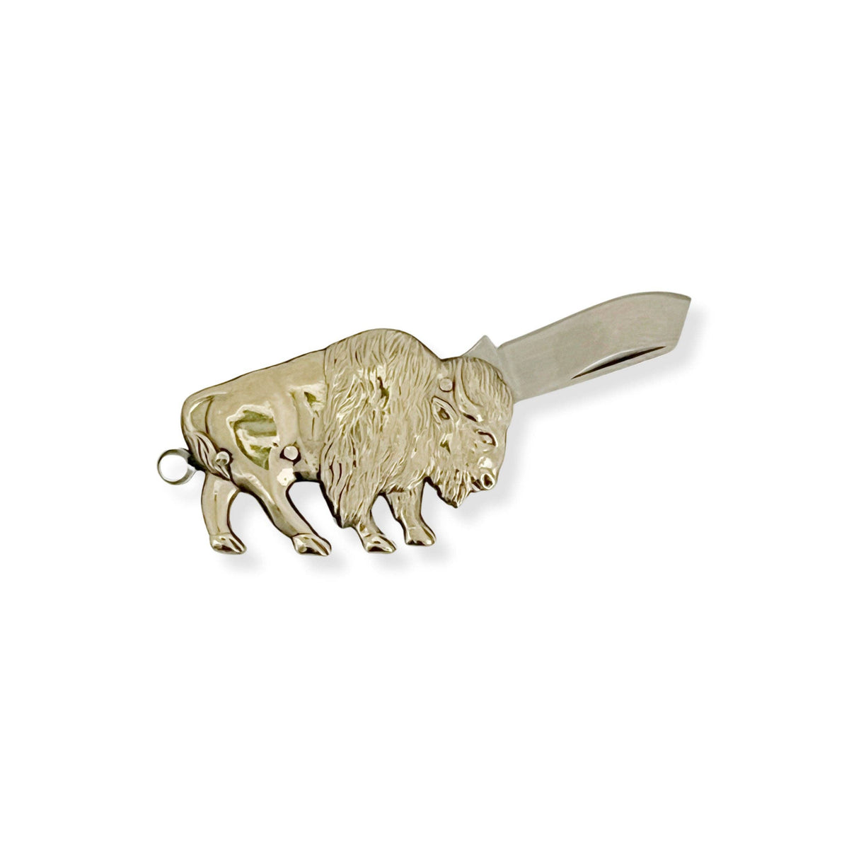 Cute Little Brass Animal Pocket Knife : Alligator