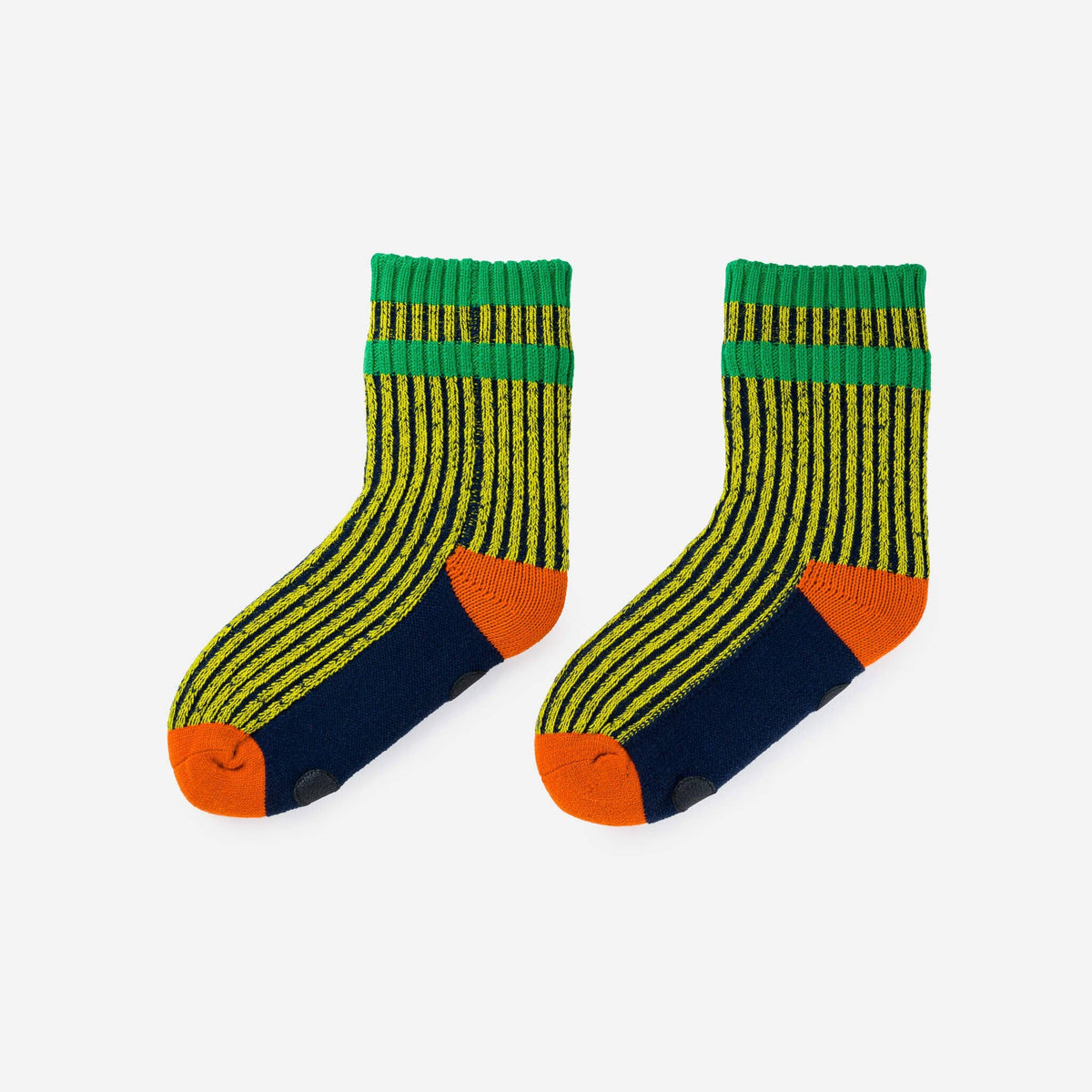 Gym House Socks: Yellow Navy / S/M - W 6-9&lt;br&gt;M 5-7.5