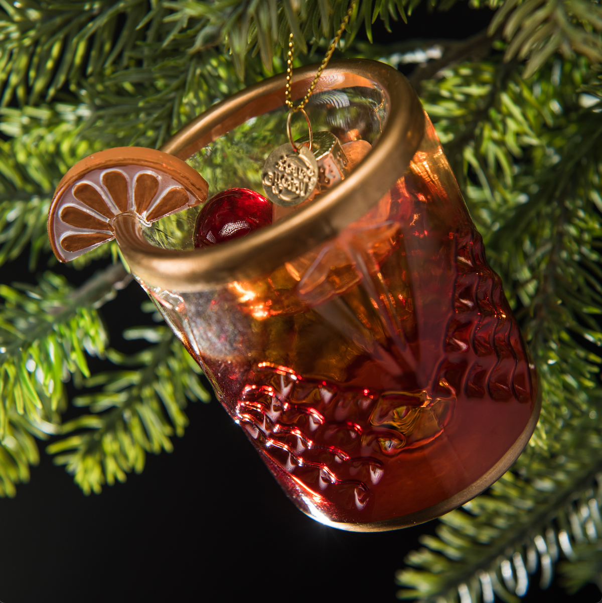 Old Fashioned Cocktail Ornament