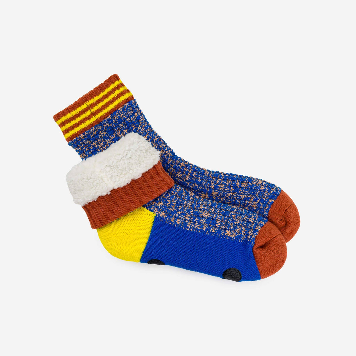 Varsity Knit House Socks: Cobalt / S/M - W 6-9 // M 5-7.5