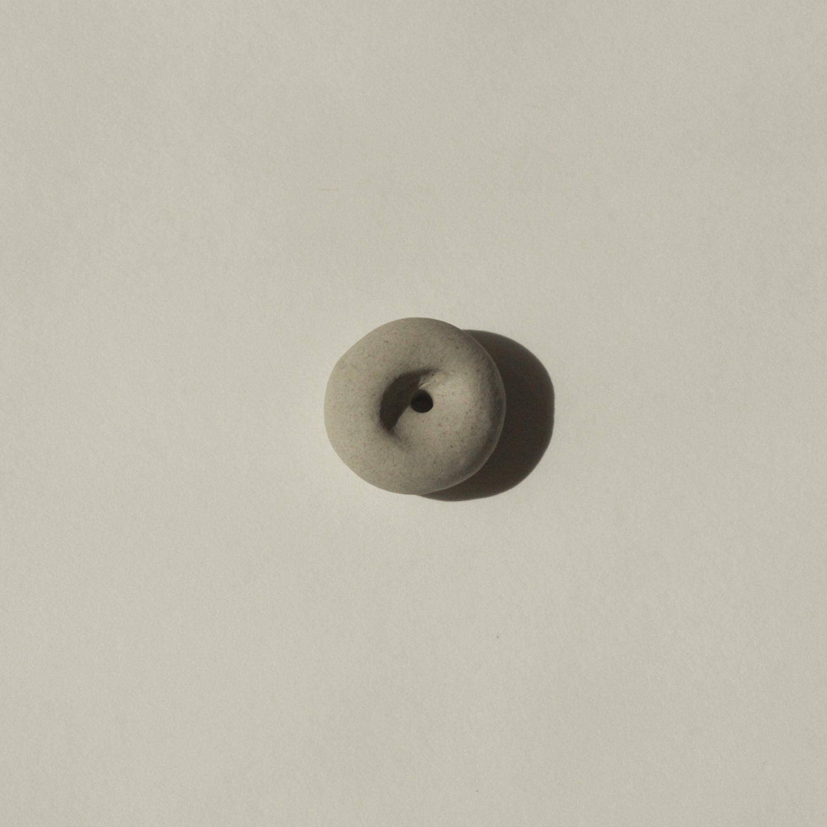 Mini Light Grey Ceramic Pebble Incense Holder