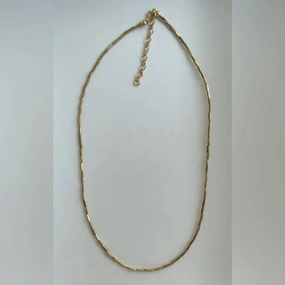 Gold Beaded Necklace: 16.5