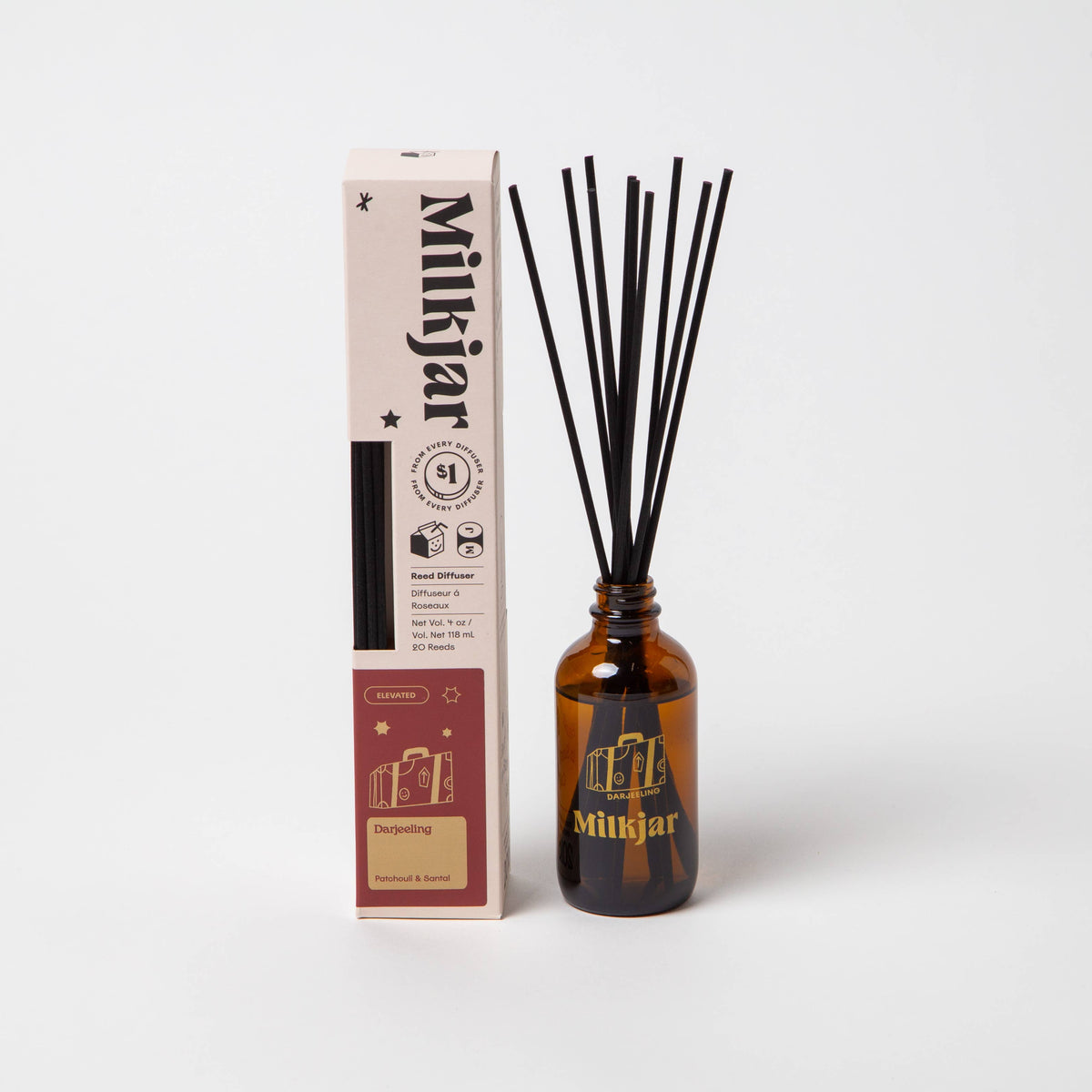 Darjeeling - Patchouli &amp; Santal 4oz Reed Diffuser