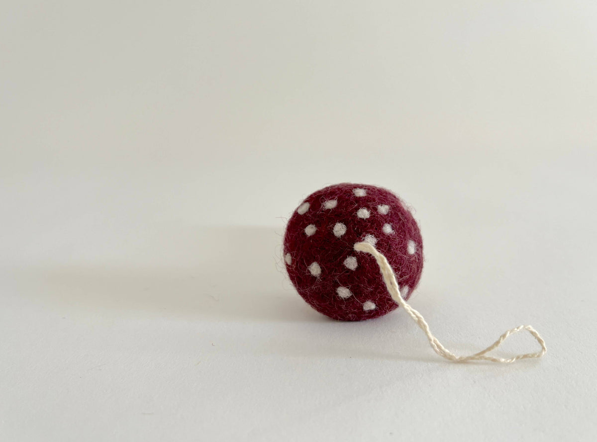 Plum Mushroom Ornament