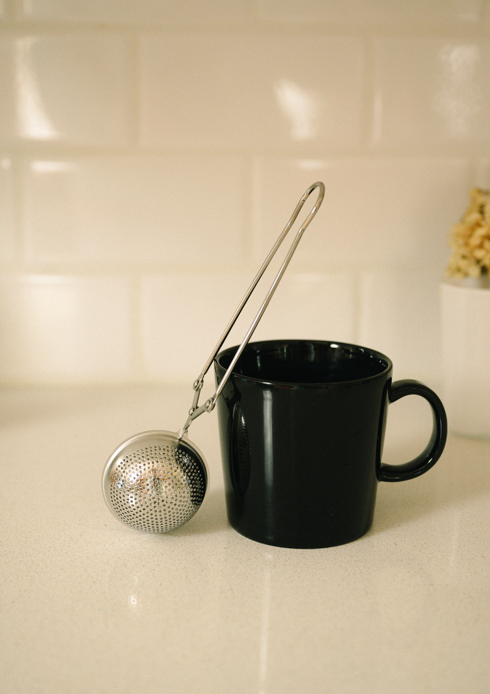 Gold Stainless Steel Tea Strainer | Infuser