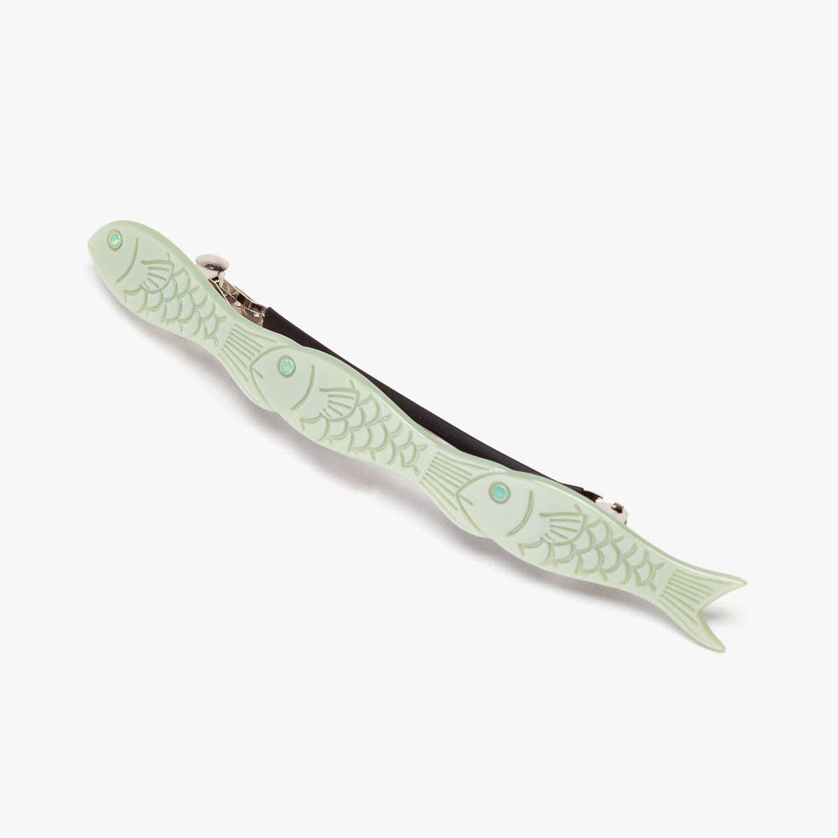 Jade Fish Green Acetate Women&#39;s French Barrette Hair Clip