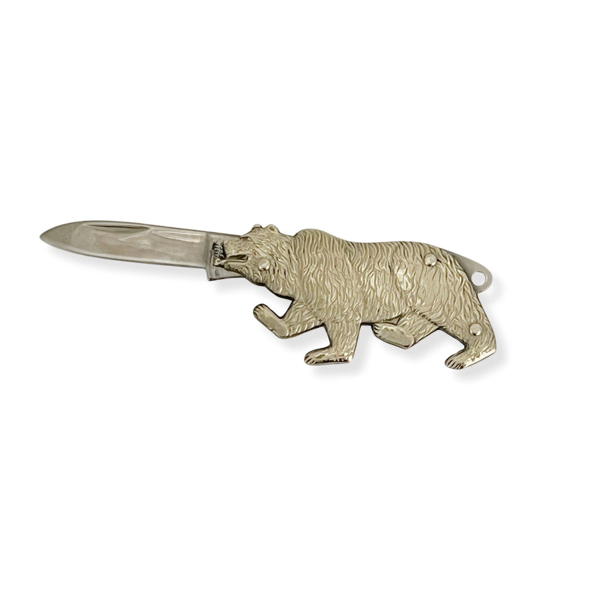 Cute Little Brass Animal Pocket Knife : Alligator