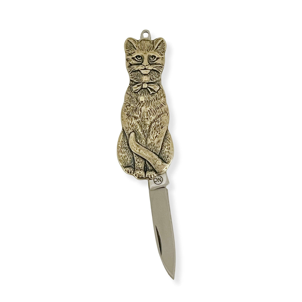 Cute Little Brass Animal Pocket Knife : Buffalo