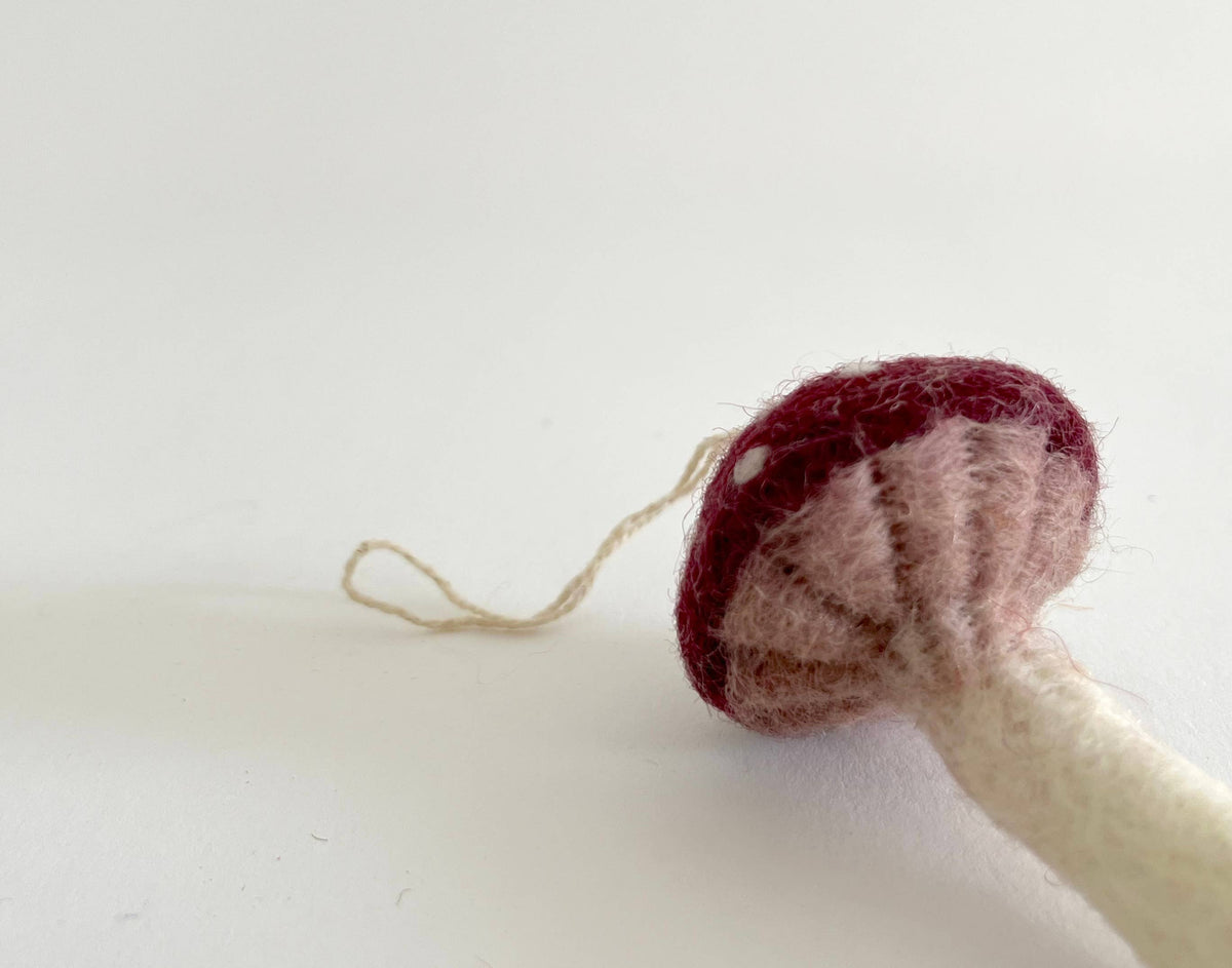 Plum Mushroom Ornament