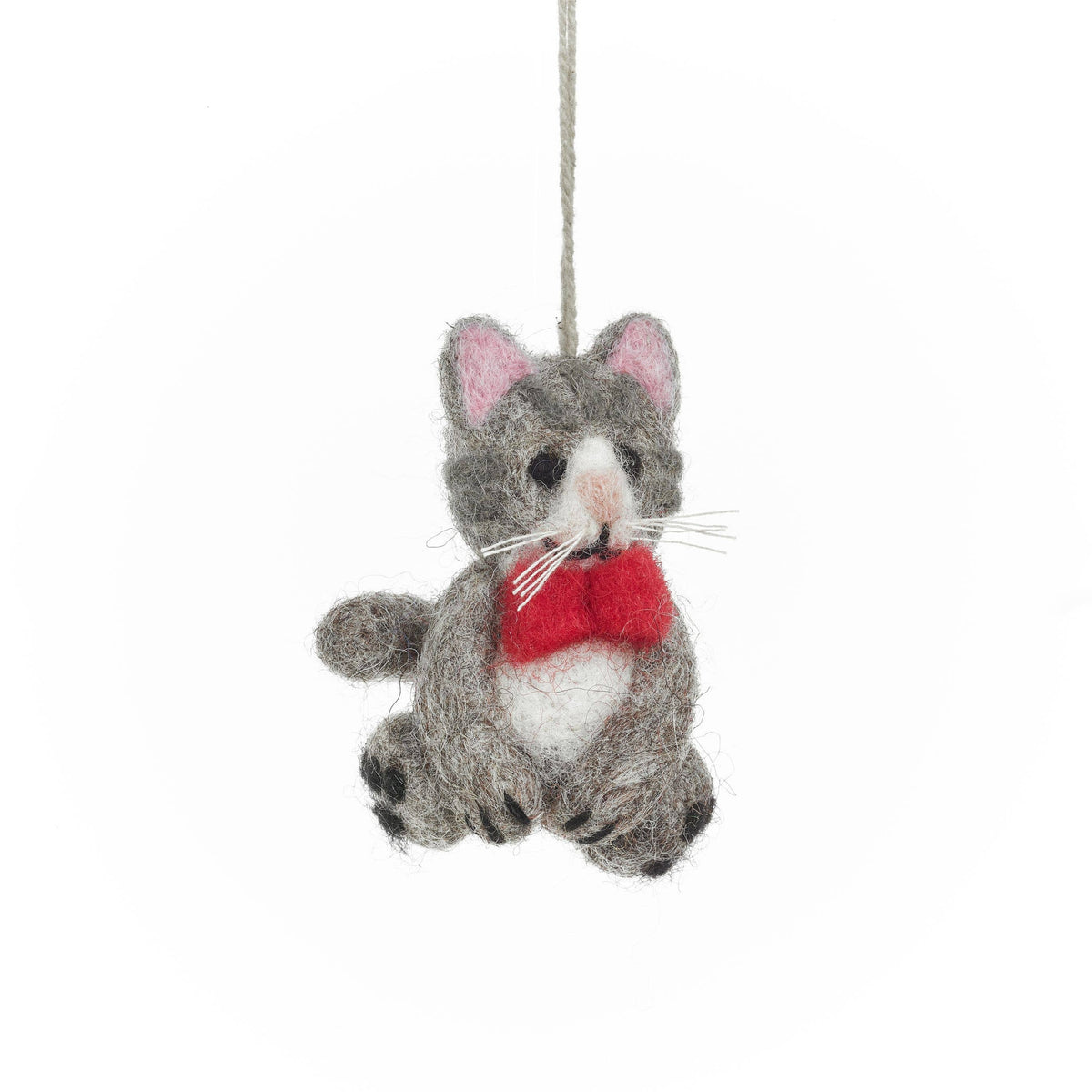 Handmade Felt: “Ferguson” the Cat Hanging Ornament