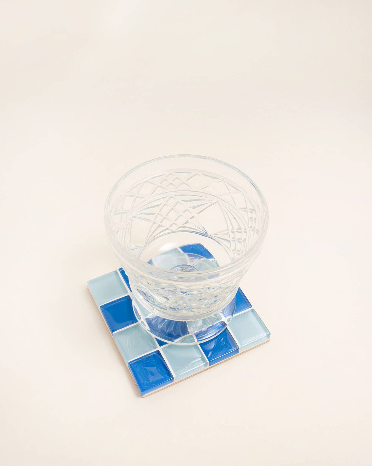 GLASS TILE COASTER - Blue Sky