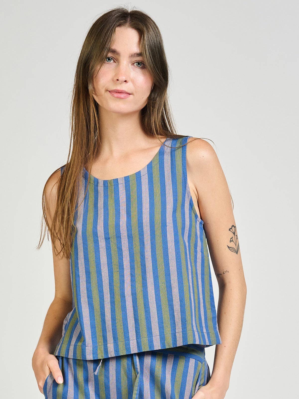 Neko Tank Lavender Stripe: Lavender Stripe