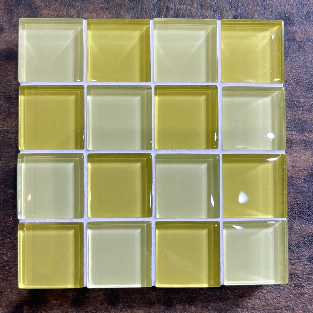 GLASS TILE COASTER - Banana Frosting