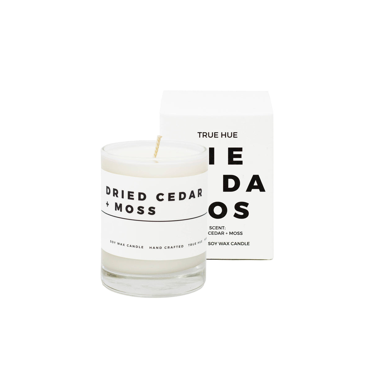 True Hue: Dried Cedar + Moss Mini Candle