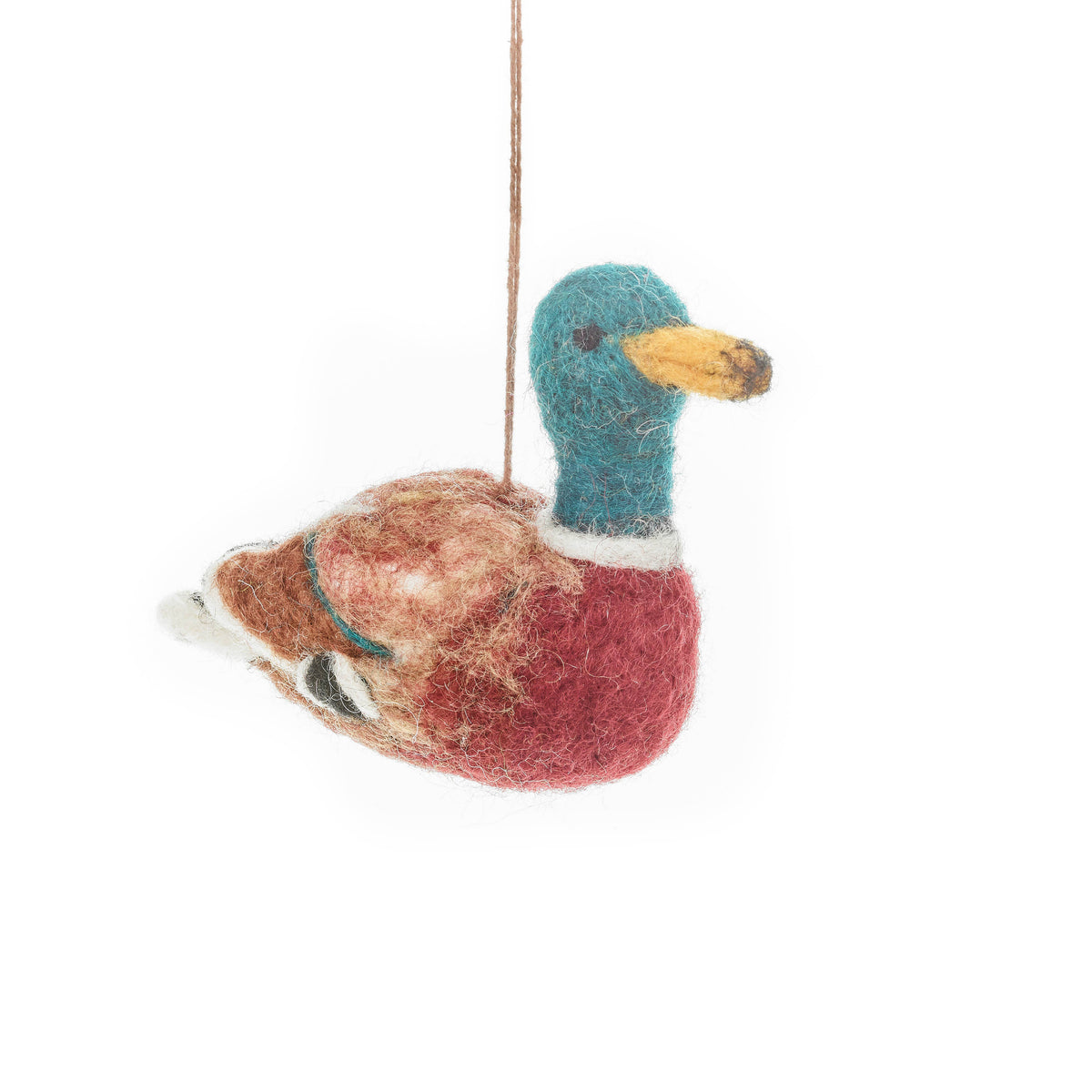 Handmade Felt: “Maddox” the Mallard Duck Ornament