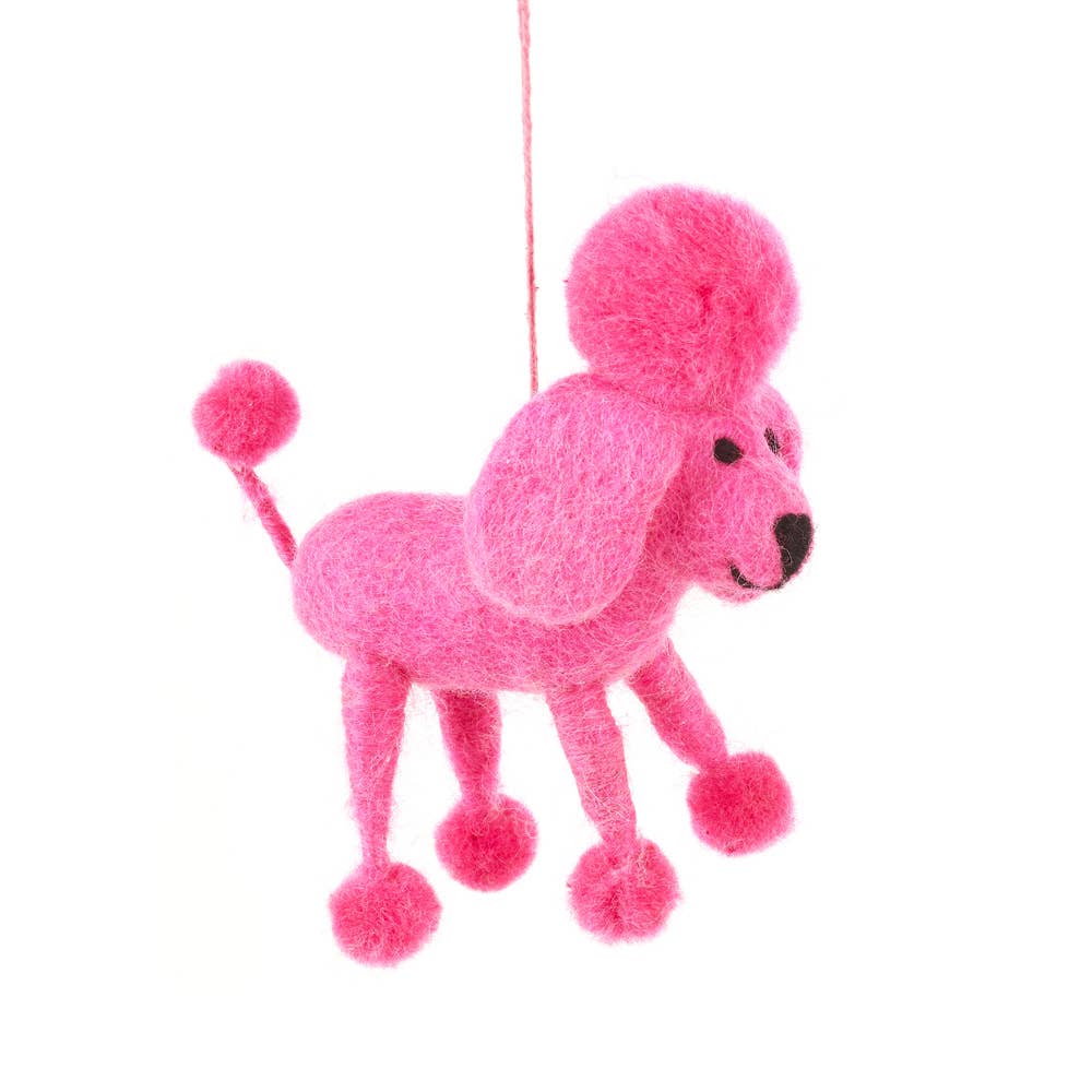 Handmade Felt: “Perez” the Poodle Ornament