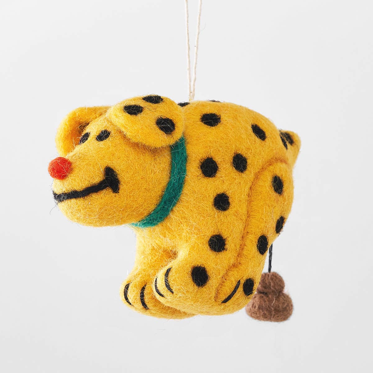 Handmade Felt: “Len” Pooping Dog Ornament