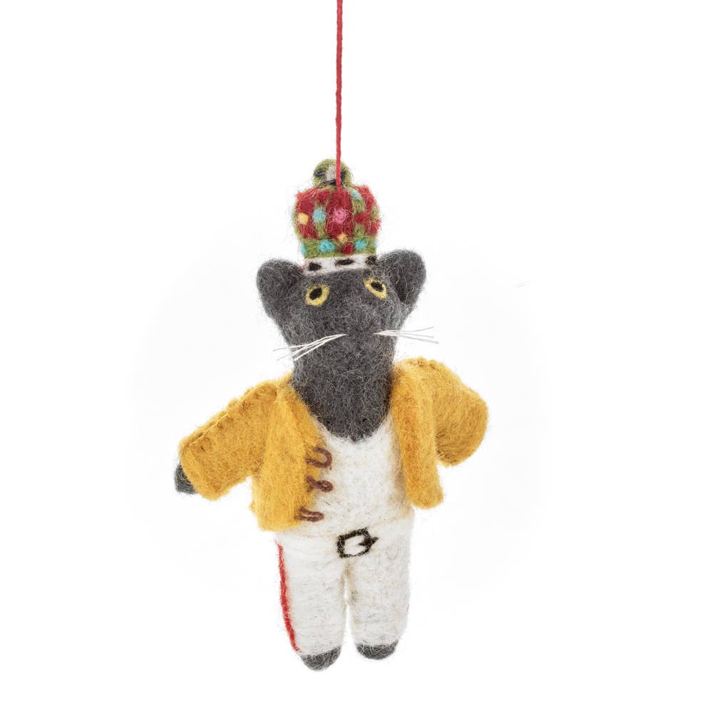 Handmade Felt: Freddie Meow-Cury Ornament